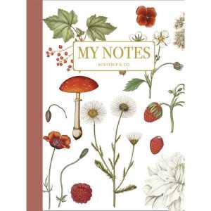 Carnet de Notes Amanita avec Design Floral Rouge 900634 Koustrup & Co. Calendriers & Carnets
