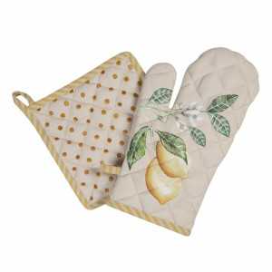 Ofenhandschuhe Citron in Beige 044LL Clayre & Eef Ofenhandschuhe & Topflappen