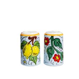 Handbemaltes Salz & Pfeffer Set Lilla aus Sizilien, 2-Tlg. 13001  Küchenutensilien