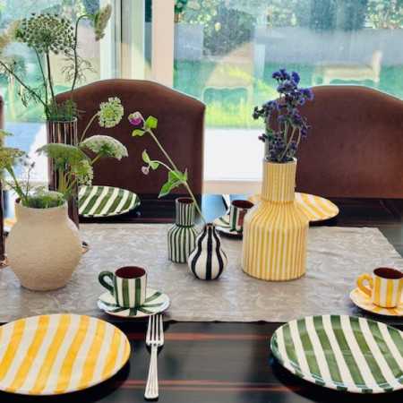 Teller-Set Faro aus Keramik in zwei Farben erhältlich, 2-tlg. 090510-11 Casa Cubista Teller & Schalen